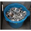 Image 1 : BUCKET FULL OF HOOKS, ANCHOR SHACKLES, PULLEYS &