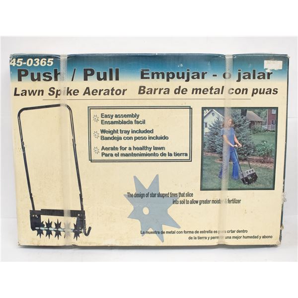 PUSH/PULL LAWN SPIKE AERATOR IN BOX