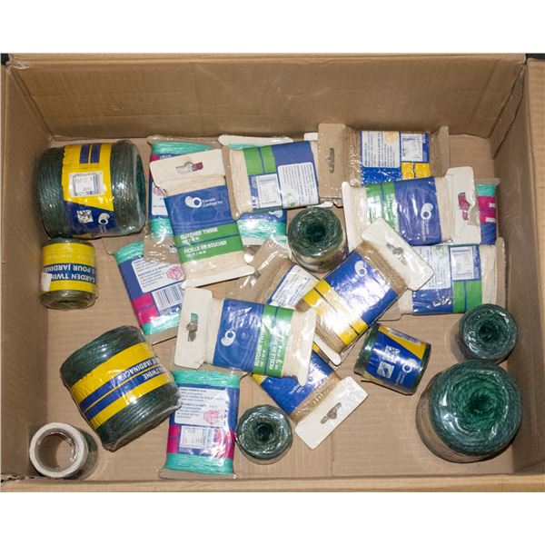 BOX OF ASSORTED TWINE