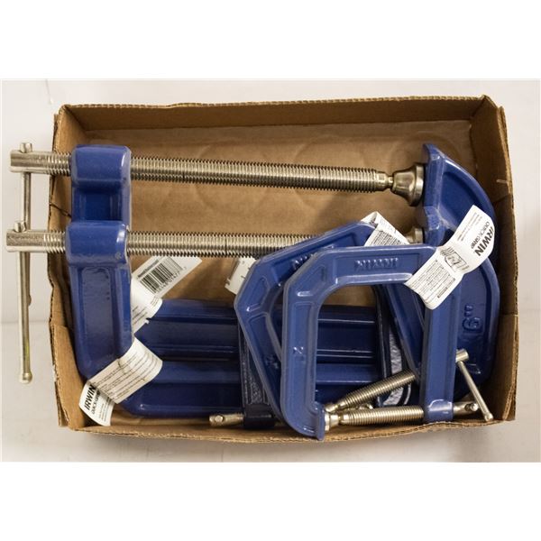 LOT OF ASSORTED SIZE C CLAMPS