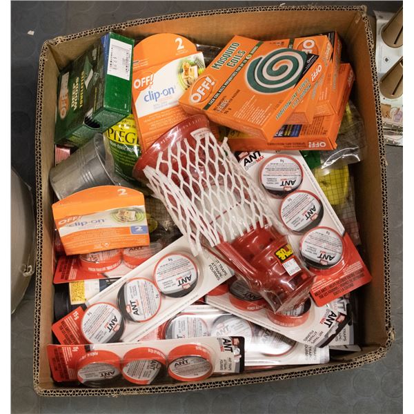 BOX OF BUG REPELLANT PRODUCTS