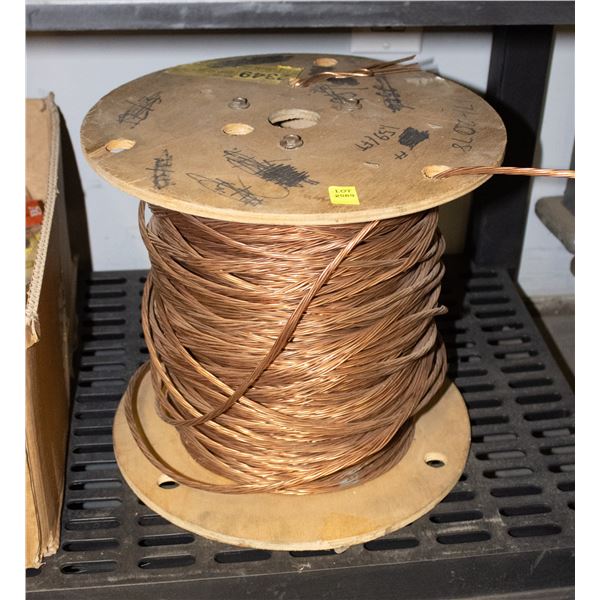 PARTIAL SPOOL OF COPPER CABLE