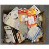 Image 1 : BOX OF COMMAND STRIPS, FLOOR SAVERS, & MORE