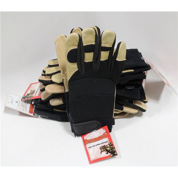 7 NEW PAIRS OF PITCH RIDERS TOUGH WORKGLOVES