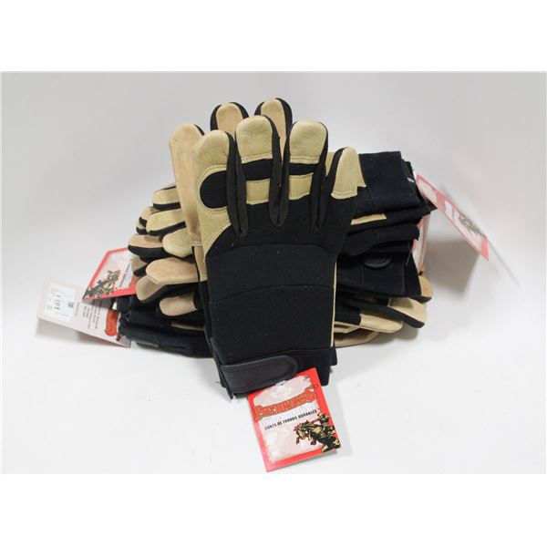 8 NEW PAIRS OF PITCH RIDERS TOUGH WORKGLOVES