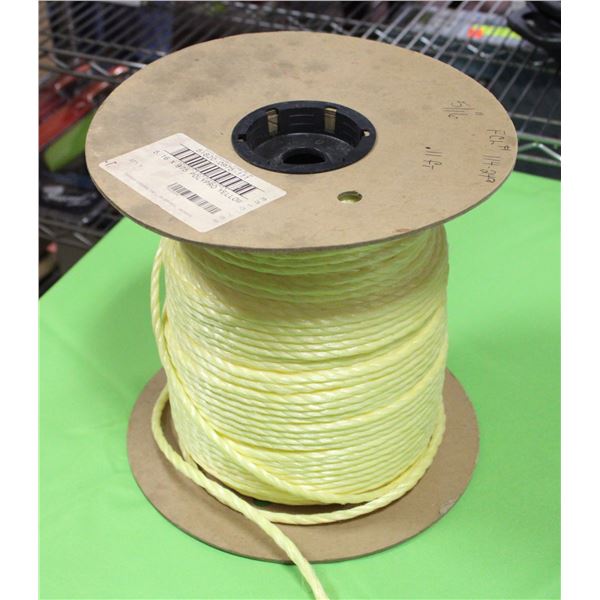 PARTIAL ROLL OF 5/16" POLYPRO YELLOW ROPE LENGTH