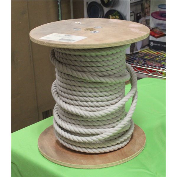 PARTIAL USED HEAVY DUTY ROLL OF TWISTED COTTON