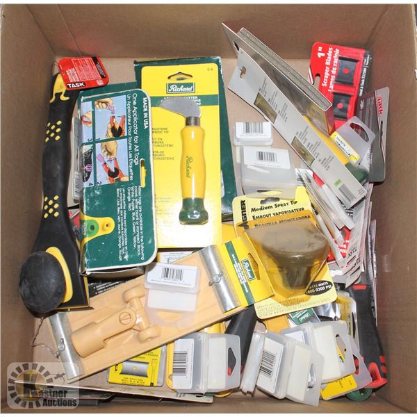 BOX OF ASSORTED RICHARD TOOLS