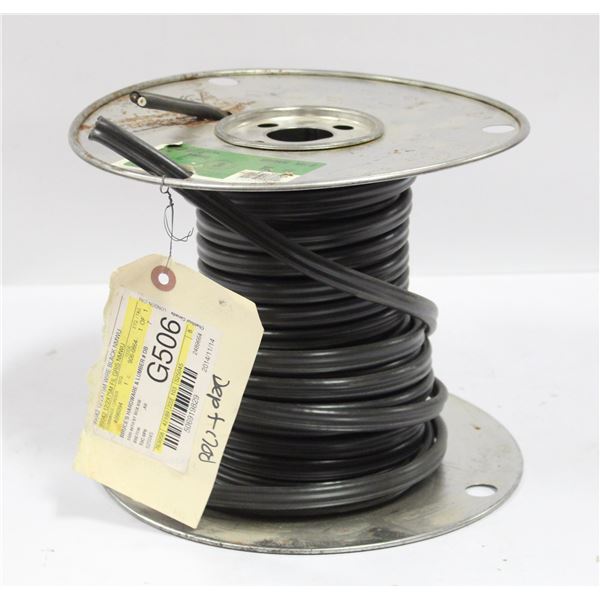 PARTIAL ROLL OF 12/2X75M ELECTRICAL WIRE BLACK