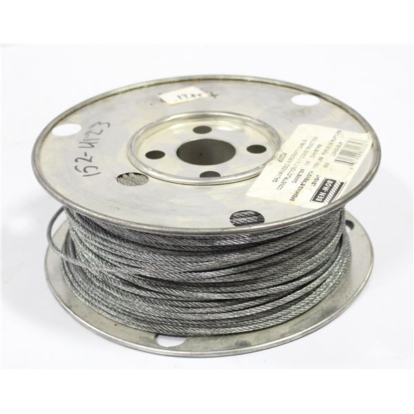 PARTIAL ROLL OF GALVANIZED AIRCRAFT CABLE