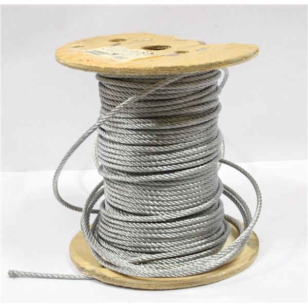 PARTIAL ROLL OF GALVANIZED AIRCRAFT CABLE