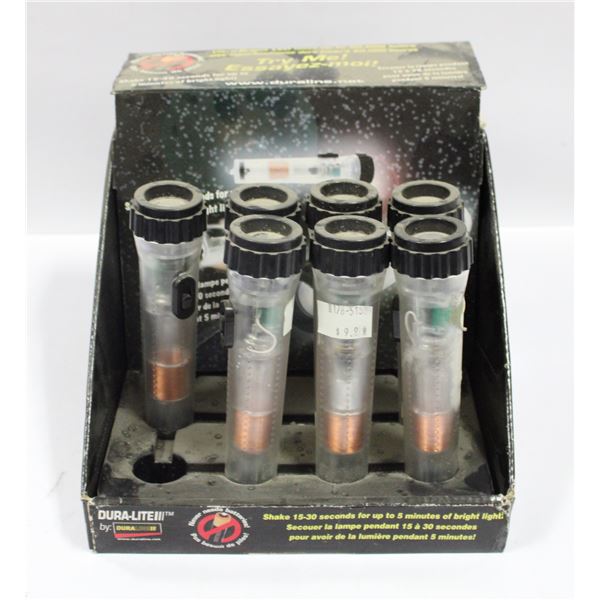 CASE OF SEVEN DURALITE SHAKEABLE FLASHLIGHTS