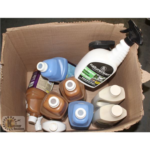 BOX OF ASSORTED CLEANERS