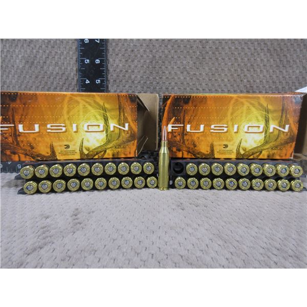 243 Win. 95gr Centerfire Cartridges - Fusion - 2 boxes of 20