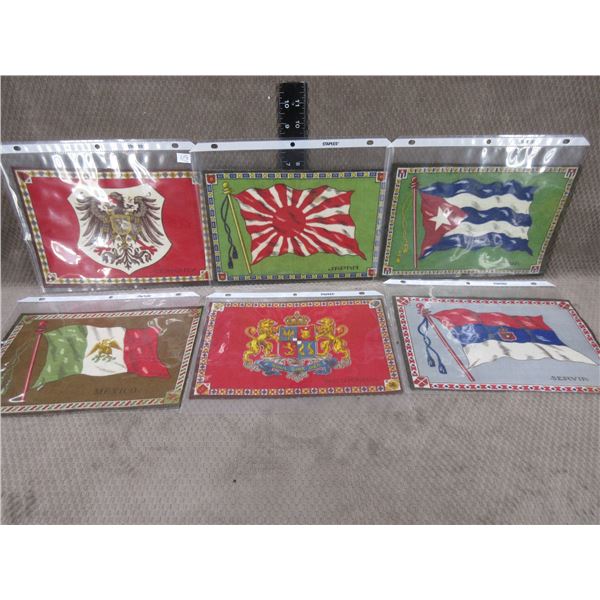 6 Vintage Tobacco Co. Felt Flags - 10 1/2" x 7 1/4"