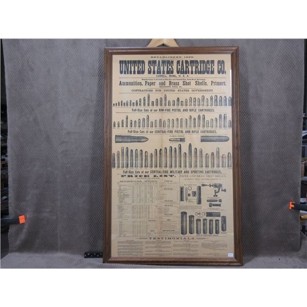 United States Cartridge Poster in Frame - 21 1/2" x 34 1/4"