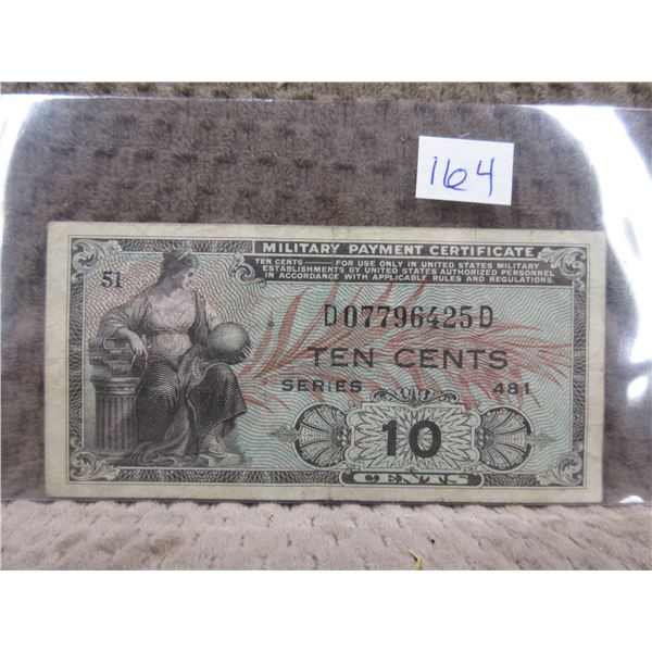 1951- 1954 USA 10 Cent Military Payment Certificate