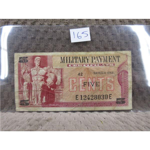 1970 - USA 5 Cent Military Payment Certificate