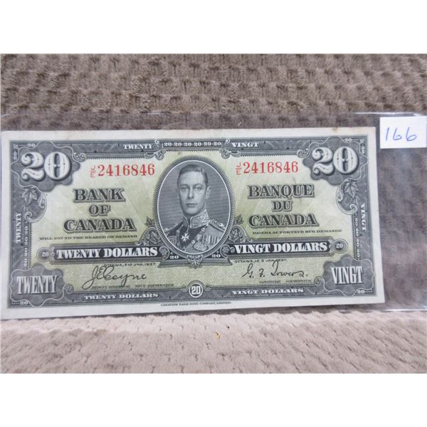 1937 - Canadian 20 Dollar Bill