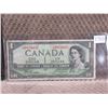 Image 1 : 1954 Canadian 1 Dollar Bill With Devils Face