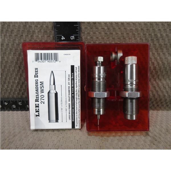 270 WSM Lee 2 Die Set With Shell Holder
