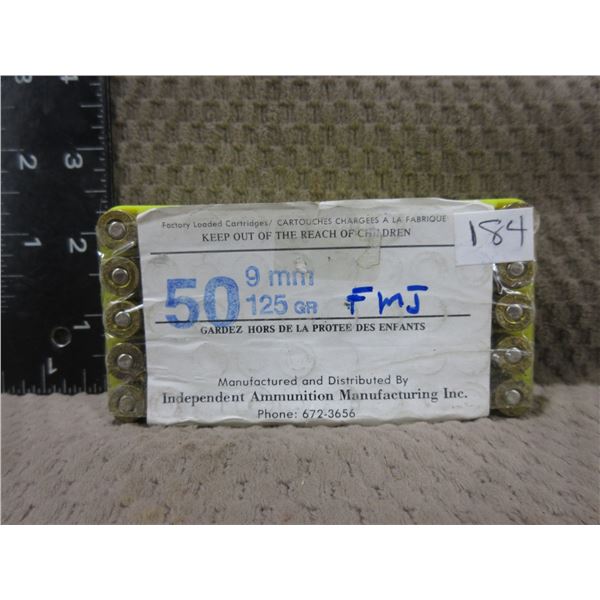 9mm 125gr FMJ - Box of 50 - Possible Reloads