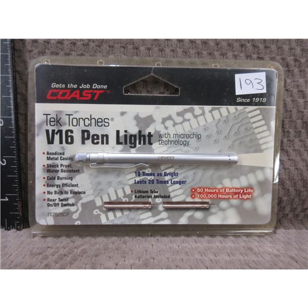 Tek Torches V16 Pen Light - New in Package
