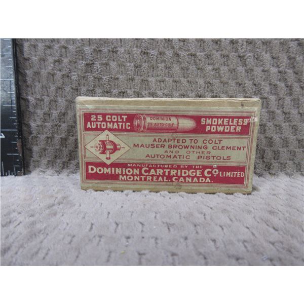 Collector Ammo - 25 Colt Auto Dominion - Box of 50