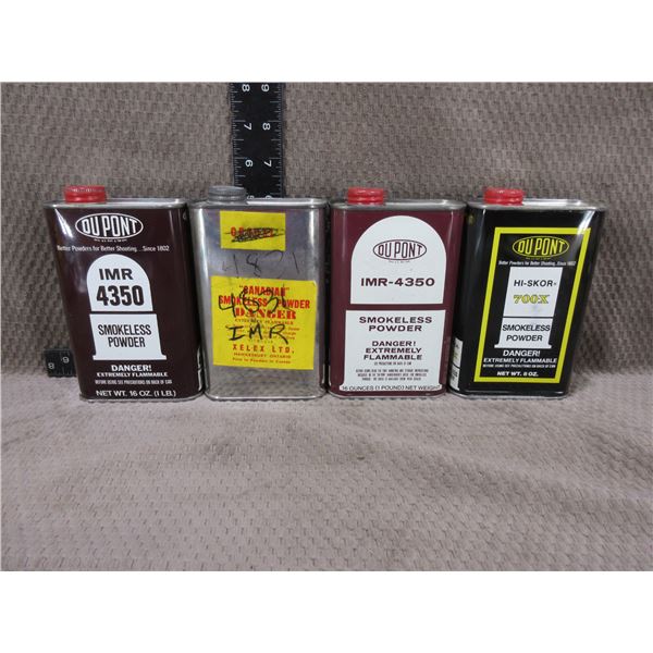 4 Empty Powder Cans