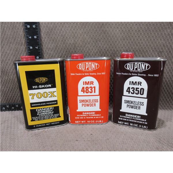 3 Empty Powder Cans