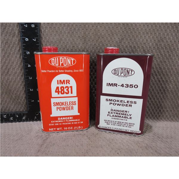 2 Empty Powder Cans