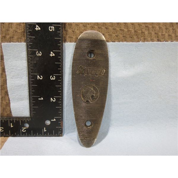 Metal Savage Butt Plate with Indigenous Profile