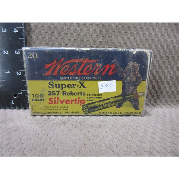 257 Roberts Silver Tip Western Grizzly - Empty Box