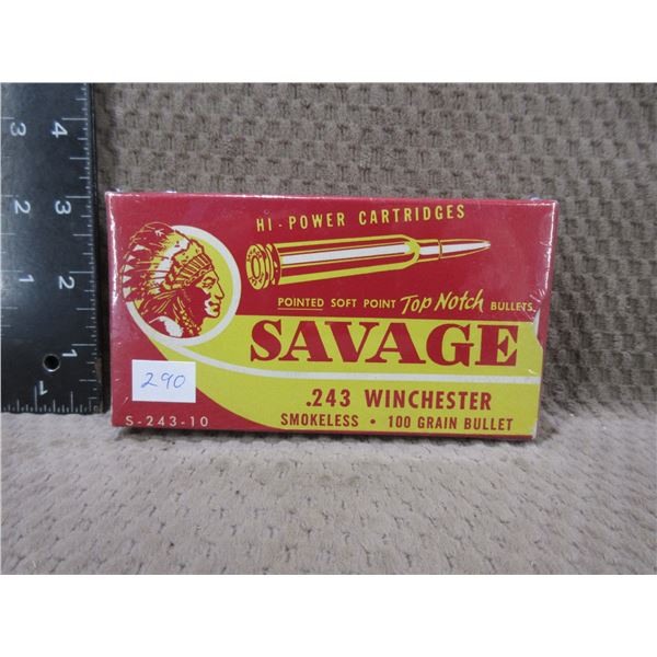 243 Winchester Top Notch by Savage - Empty Box