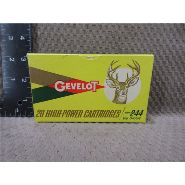 244 (6mm Rem.) by Gevelot - Empty Box