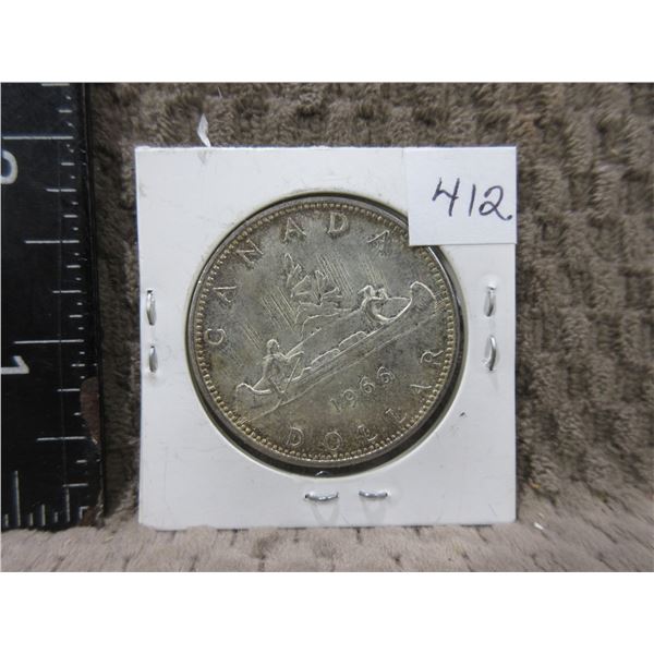 1966 Canadian Silver Dollar - 800 Silver