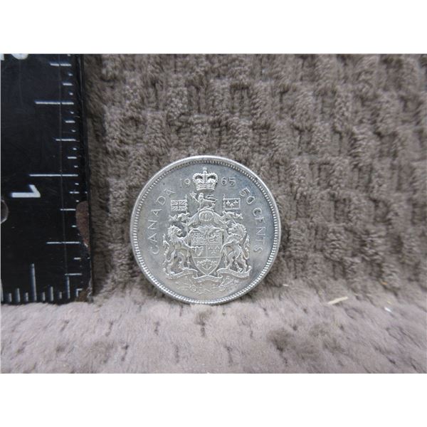 1965 Canadian 50 Cent Piece - 800 Silver