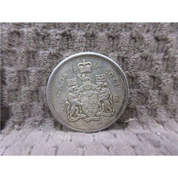 1964 Canadian 50 Cent Piece - 800 Silver