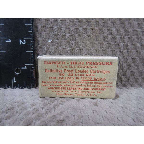 Collector Ammo - 22LR Win. High Pressure Cartridges