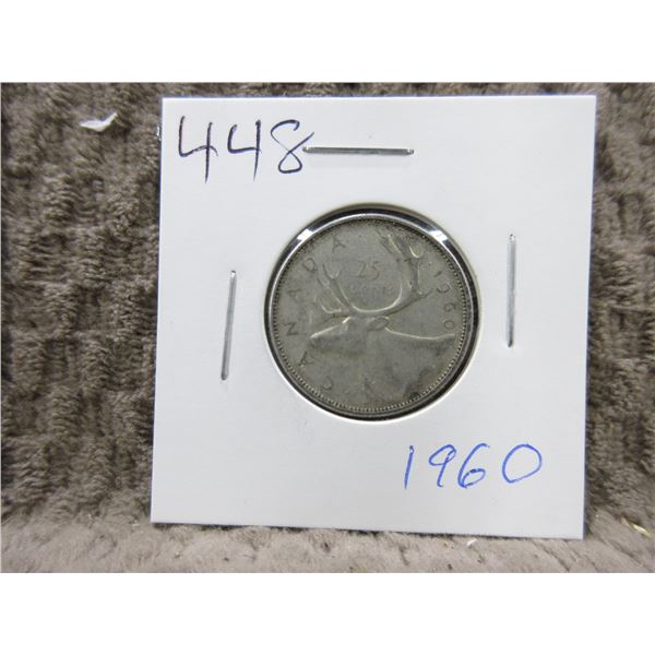 1960 Canadian 25 Cent Piece - 800 Silver