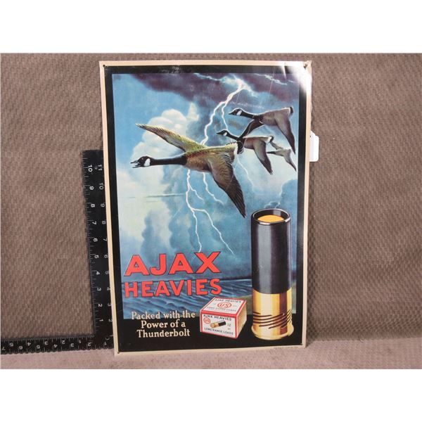 Ajax Heavies Tin Sign - 12 Gauge Long Range Loads