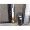 Image 2 : Pocket Knife - Locking - Brass & White Handle With Sheath