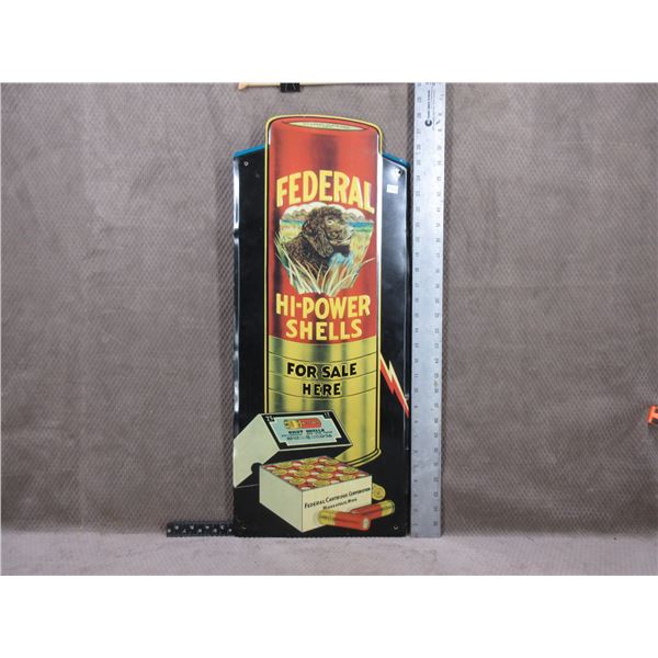 Tin Sign - Federal Hi-Power Shells For Sale Here