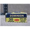 Image 3 : Collector Ammo - 30 Rem. 170gr KKSP Dominion CIL