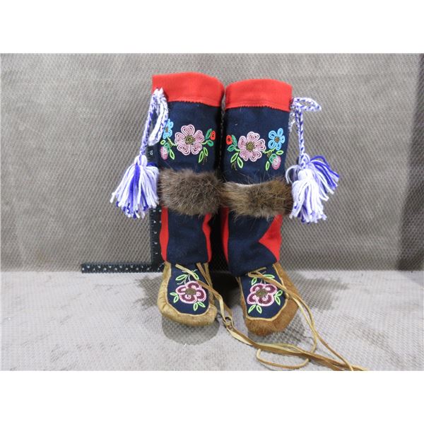 Vintage Beaded Mukluks