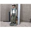 Image 1 : Cowboy Statue With Saddle - 19" Tall
