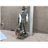 Image 4 : Cowboy Statue With Saddle - 19" Tall