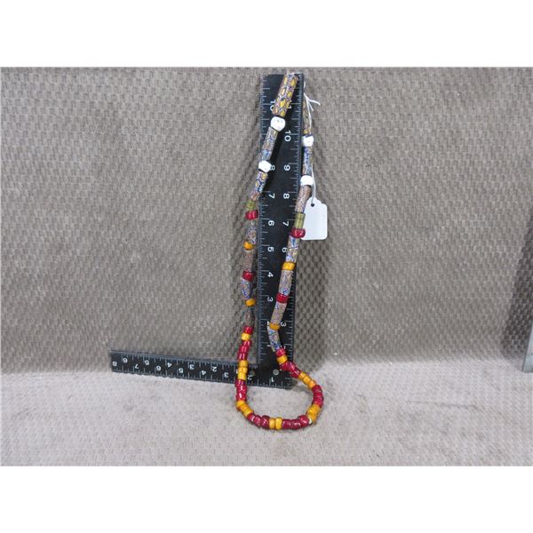 Indigenous Necklace of 60 Trade Beads