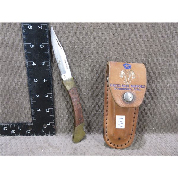 Pocket Knife - Locking - Wood & Brass Handle