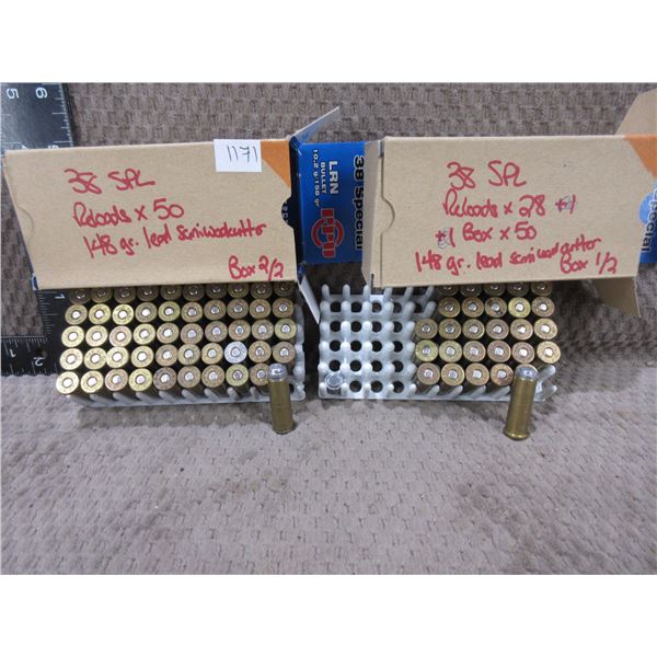 38 Special 148gr Lead Semi Wadcutter Reloads